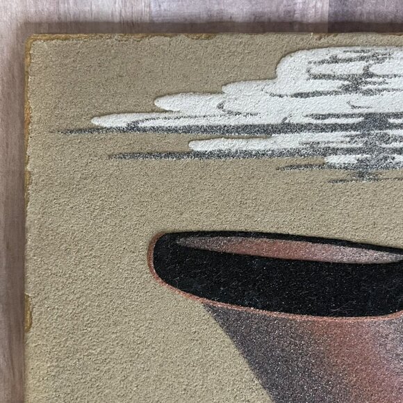 Vtg New Mexico 16” Navajo Sand Painting Wedding Vase Luck Signed Ben Matchers - Picture 14 of 16